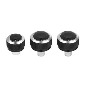 3pcs Air Conditioning Control Switch Knob Button Aluminum A/C Control Panel Switch Knob for MK5 MK5 B6 2005-2009
