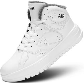 Mens Hight Top Walking Snow Winter Shoes Fur Lined Warm Casual Sneakers Lightweight Comfortable Outdoor Boots Sole Soft