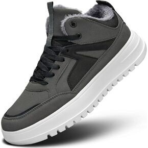 Kvovzo Mens Snow Winter Shoes Fur Lined Warm Sneakers Lightweight Comfortable Outdoor Boots Sole Soft
