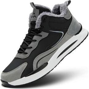 Kvovzo Mens Snow Winter Shoes Fur Lined Warm Sneakers Lightweight Comfortable Outdoor Boots Sole Soft in Saudi Arabia