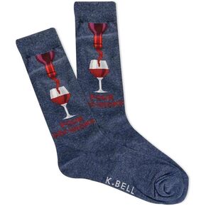 K. Bell Men's Fun Novelty Crew Socks
