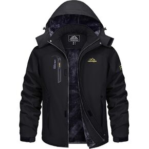 TACVASEN Winter Jacket Men's Water-Resistant Fleece Jacket Snow Ski Jacket Military Tactical Jacket Coat Parka Hood Raincoat