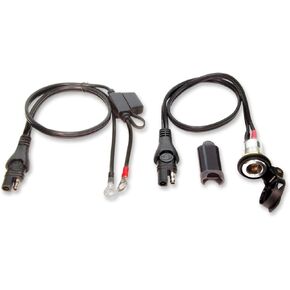 TECMATE Optimate Cable O-18, Metal Bike Socket, Panel Mount, with Battery Lead