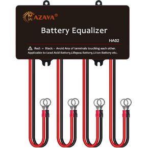 Mazava HA02 Battery Equalizer Voltage Regulator Balancer for 4pcs Batteries Parallel Connected in Series for 48V Battery System, Solar Power System Extend Battery Life