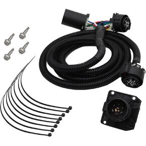 7-Pin Truck Bed Trailer Wiring Plug Harnes Compatible with 250 350 450 550 Super Duty(Fit F series) 2017-2022 HC3Z-15A416-A