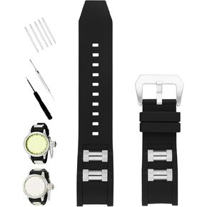 XIW Compatible for Invicta Russian Diver 1959 1201 1805 1845 26mm Rubber Watch Band Replacement for men Silicone Wirstband Strap women Bracelet