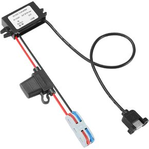 DC/DC Buck USB-A 10-60V to 5V Voltage Converter with Fuse 5V3A 15W MAX Power Transformer Waterproof Step Down Module for Automotive, LED Lights, Boat Docks, Instruments.