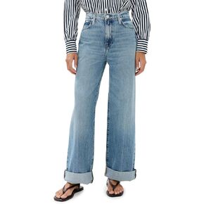 FRAME Women's Le Jane Wide Leg Cuffed Jeans