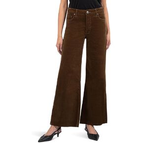 KUT from the Kloth Women's Meg High Rise Fab Ab Wide Leg Raw Hem-Long Inseam