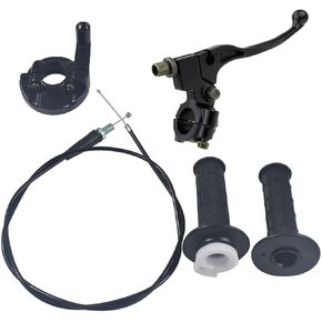 7/8" Left Clutch Brake Handle and 48" Hand Grip Throttle Cable Kit for Coleman CT200U Trail200 Trail Mini Bike MB165 MB200 Warrior Heat 5.5HP 6.5HP 196cc 212cc For Honda 80 Suzuki Motorcycle Bike