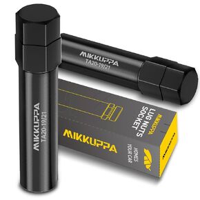 MIKKUPPA 10 Spline Lug Nut Key - TA23-21/22 for 10 Spline M14 & 9/16" Lug Nuts Lug Bolts, 10 Point Lug Nut Socket, 13/16" & 7/8" Hex Drive for Passenger Car/SUV/Truck, Alloy Steel, Black, 1 Pack