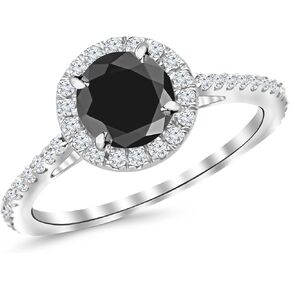 1.4 Carat 14K White Gold Twisting Infinity Gold Diamond Engagement Ring w/ 1 Carat Blue Diamond