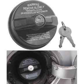 ESEWALAS Locking Gas Cap Fuel Tank Cap,Automotive Fuel Gas Tank Cap Cover,Gas Lock Fuel Cap with Key,Car Accessories Gas Cap Replacement,Locking Fuel Cap,Replace #10504 77300-47020