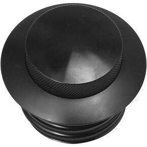 Black Fuel Cap Motorcycle Pop Up Tank Cover for Harley Davidson Models with Single Screw-In Gas Cap 1982-2010