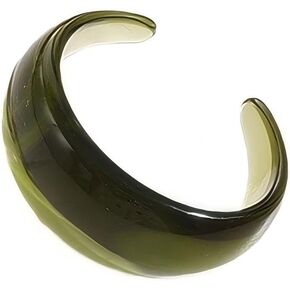 Pingyongchang Colorful Moontooth Resin Open Bracelet for Women Geometric Simple Transparent Wide Cuff Acrylic Bangle Chunky Thick Thin Wide Face Resin Acrylic Cuff Bangle for Women Jewelry