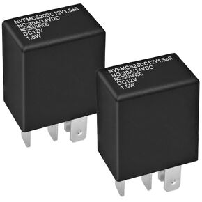 Relay NVFMCS20DC12V1.5aR (Pack of 2) - 12VDC 5-Pin Automotive Power Relay