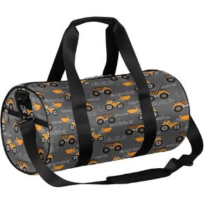 Truck Tractor Cars Kid Overnight Weekender Bags for Boy Sport Duffel Bags Lightweight Foldable Gym Dance Bag Water Resistant Sleepover Carry On Tote Bag Travel Workout Bag