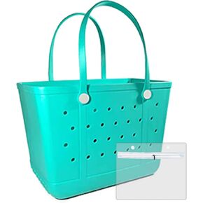 Rubber Beach Tote Bag, X Large Beach Bag for Women, EVA Beach Bag Waterproof Sandproof