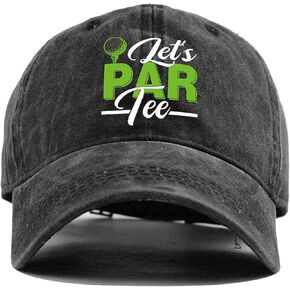 Let's par Tee,Funny Baseball Caps, Personality Hats,Vintage Hats,Adjustable Cotton Baseball Caps for Men and Women,Gifts for Travel Lovers,Ssports Enthusiasts,Truckers Dark Grey