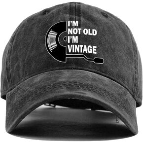 I'm Not Old,I'm Retro,Funny Baseball Cap, Retro Hats, Men and Women Adjustable Cotton Baseball Caps for Truckers, Outdoor Sports Enthusiasts Dark Grey