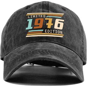 Limited 1976 Edition,Funny Baseball Cap,Funny Hats,Dad Hat,Trucker Hat,Adjustable Cotton Baseball Cap for Men Women Dark Grey