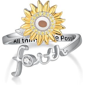 Mustard Seed Ring 925 Sterling Silver Mustard Seed Faith Ring Christian Mustard Seed Jewelry Gifts for Women