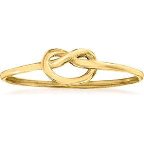 Ross-Simons RS Pure Italian 14kt Yellow Gold Love Knot Ring. Size 7