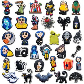 35Pcs Skull Horror Thriller Shoe Charms for Clog Sandals