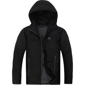 Lesmart Men’s Down Jacket Puffer Winter Jacket with Hooded Packable Lightweight Windproof Insulated Warm Coat