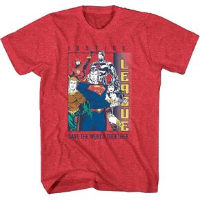DC Comics Boys Justice League Super Hero T-Shirt - Little and Big Boys Sizes XS-XL