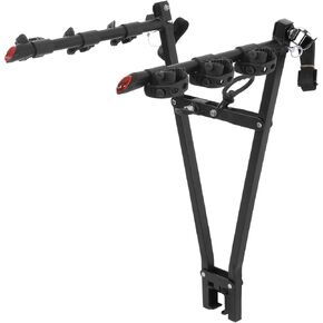 CURT 18013 Clamp-On Trailer Hitch Bike Rack Mount, Fits 2-Inch Shank, 3 Bicycles , Black
