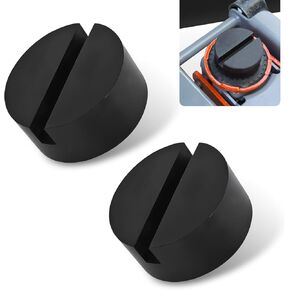 2 PCS Car Jack Rubber Buffer Pad, 2.91x1.34 Inches Car Tray Support Protective Rubber Block, Universal Jack Stand Adapter Frame Rail Protector (Black)