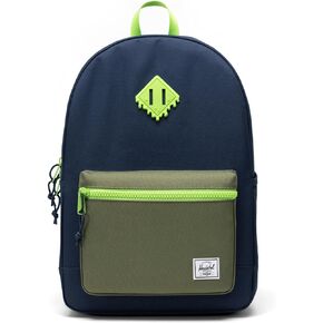 حقيبة الظهر التراثية للشباب من شركة هيرشيل سبلاي، لون كحلي/أخضر ليموني/أخضر ليموني، 26 لتر in Kuwait