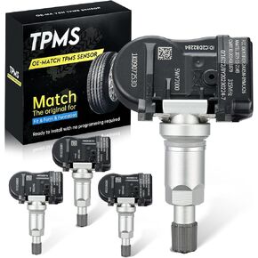 TPMS Sensor, 1K0907253D for GM 315Mhz Tire Pressure Monitoring Sensor Compatible with Audi A3-S3 (8P) Q5 TT & Volkswagen Beetle CC EOS, Tire Sensor Replace# 1K0907253E (4 Pack)