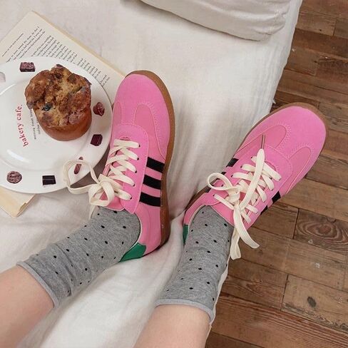 جوارب عجل منقطة لطيفة مع حافة ملفوفة وأنبوب فم فضفاض جوارب قطنية مخططة منقطة للمرأة in Kuwait