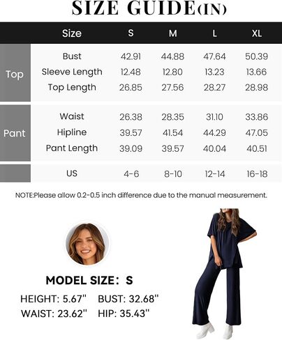 dowerme Women's Two Piece Outfits Summer Short Sleeve Pullover Top Wide Leg Palazzo Pants Matching Set Tracksuits 2025 in Saudi Arabia