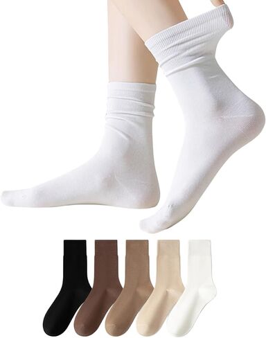 Lomitract Organic Cotton Thin Mid Calf Socks (Women 5-10) in Saudi Arabia