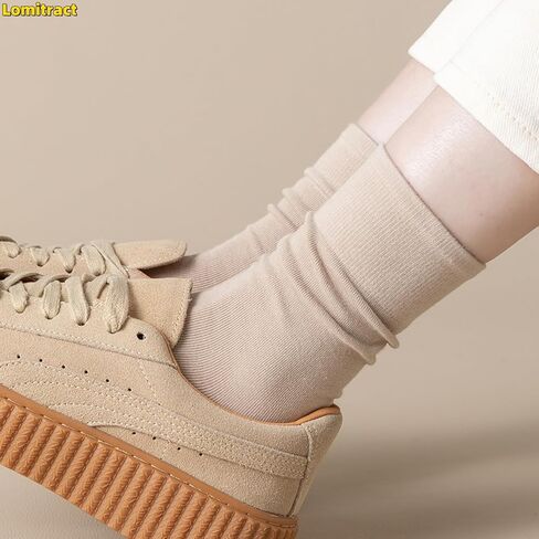 Lomitract Organic Cotton Thin Mid Calf Socks (Women 5-10) in Saudi Arabia