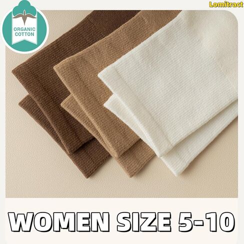 Lomitract Organic Cotton Thin Mid Calf Socks (Women 5-10) in Saudi Arabia