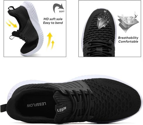 Men's Walking Shoes Slip On Running Shoes Ultra Light Casual Sneakers Mesh Tennis Shoe Hands Free Workout Breathable Comfortable Knit Memory Foam Athletic in Saudi Arabia