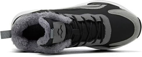 Kvovzo Mens Snow Winter Shoes Fur Lined Warm Sneakers Lightweight Comfortable Outdoor Boots Sole Soft in Saudi Arabia
