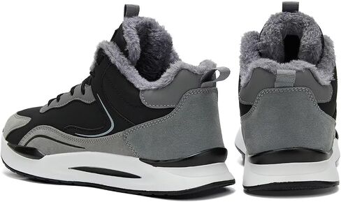 Kvovzo Mens Snow Winter Shoes Fur Lined Warm Sneakers Lightweight Comfortable Outdoor Boots Sole Soft in Saudi Arabia