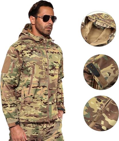 ANTARCTICA Men's Outdoor Waterproof Soft Shell Hooded Military Tactical Jacket in Saudi Arabia