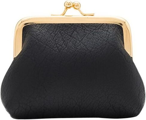 Coin Purse, Kiss Lock Coin Purse for Women, Large Capacity Coin Pouch,Vintage Change Purse Cute Car Coin Holder for Women (1-Black) in Kuwait