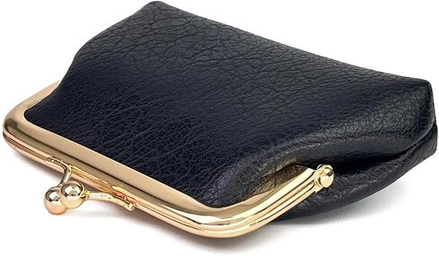 Coin Purse, Kiss Lock Coin Purse for Women, Large Capacity Coin Pouch,Vintage Change Purse Cute Car Coin Holder for Women (1-Black) in Kuwait