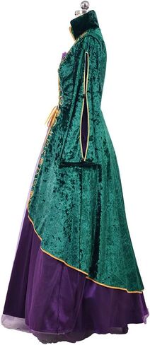 LoliMiss Winifred Sanderson Cosplay Costume Velvet Dress Halloween Witch Outfit in Saudi Arabia