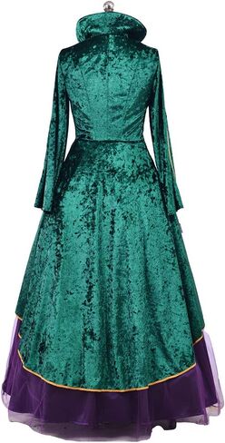 LoliMiss Winifred Sanderson Cosplay Costume Velvet Dress Halloween Witch Outfit in Saudi Arabia