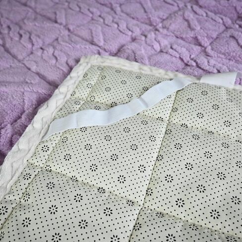 Beyeutao Purple High Pile Area Rug, 4x6.6 Feet, Velvet, Non-Slip, Plush, Mattress Pad Ties, Living Room, Bedroom Decor in Saudi Arabia