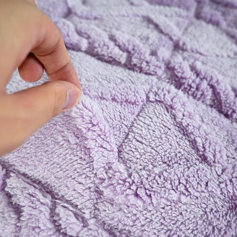 Beyeutao Purple High Pile Area Rug, 4x6.6 Feet, Velvet, Non-Slip, Plush, Mattress Pad Ties, Living Room, Bedroom Decor in Saudi Arabia