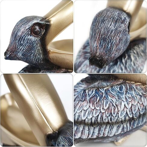 SanQing Creative Resin Statues Pelican Birds Statues Toucan Figurines Entrance Candy Keys Bowl Storage Basket Decor Ornament for Table Home Bar Office (Gold) in Saudi Arabia